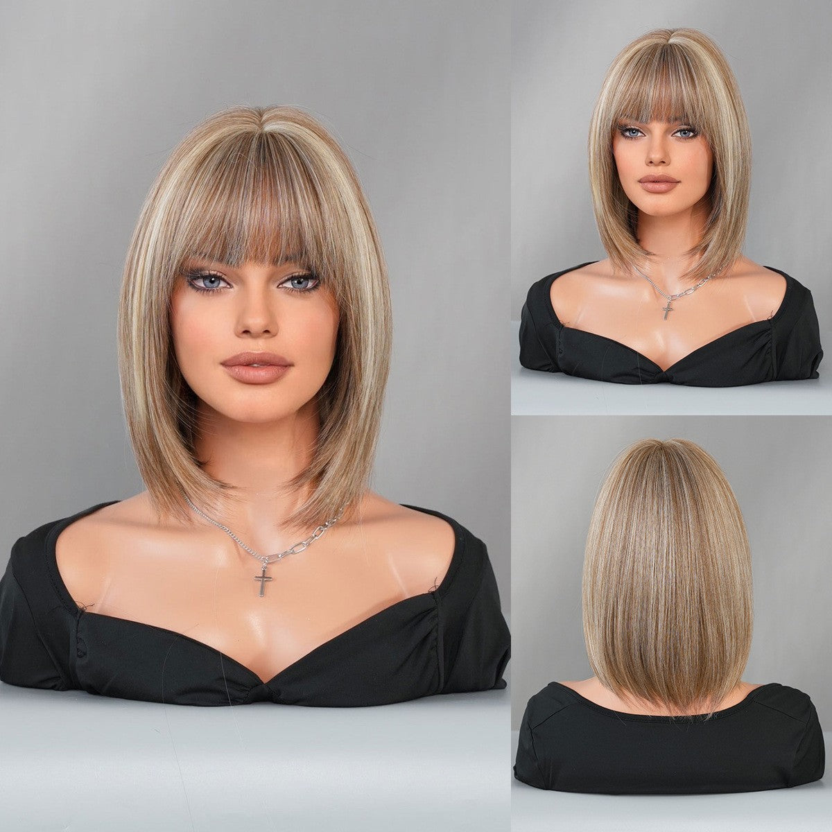 Tea Brown Ombre Bob Wig