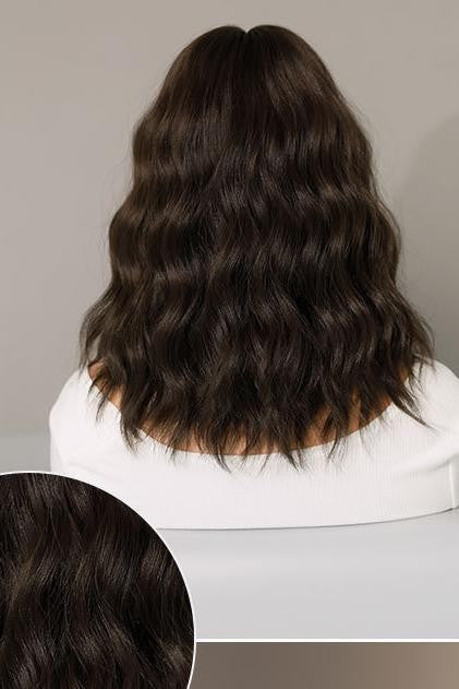 Black Ombre Shoulder-length Wavy Wig