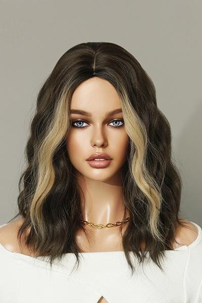 Black Ombre Shoulder-length Wavy Wig