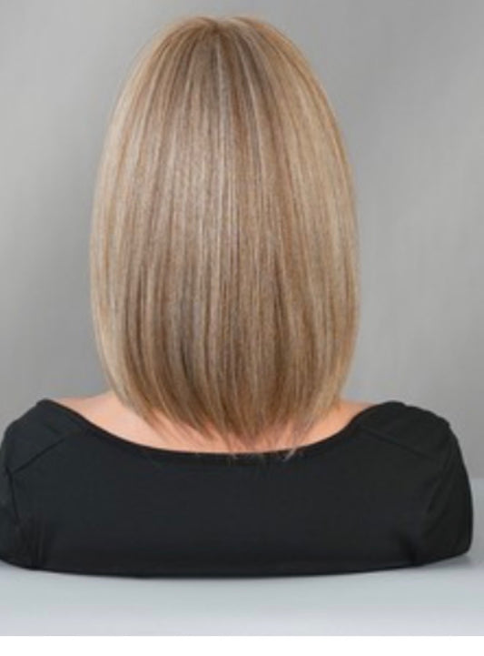Ivory Highlighted Wig with Bangs