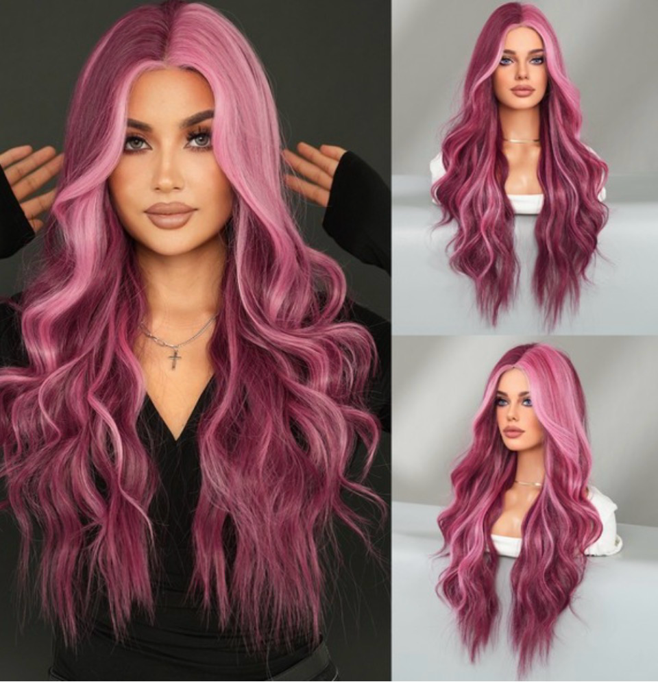 Purple Pink Smash Ombré Wig