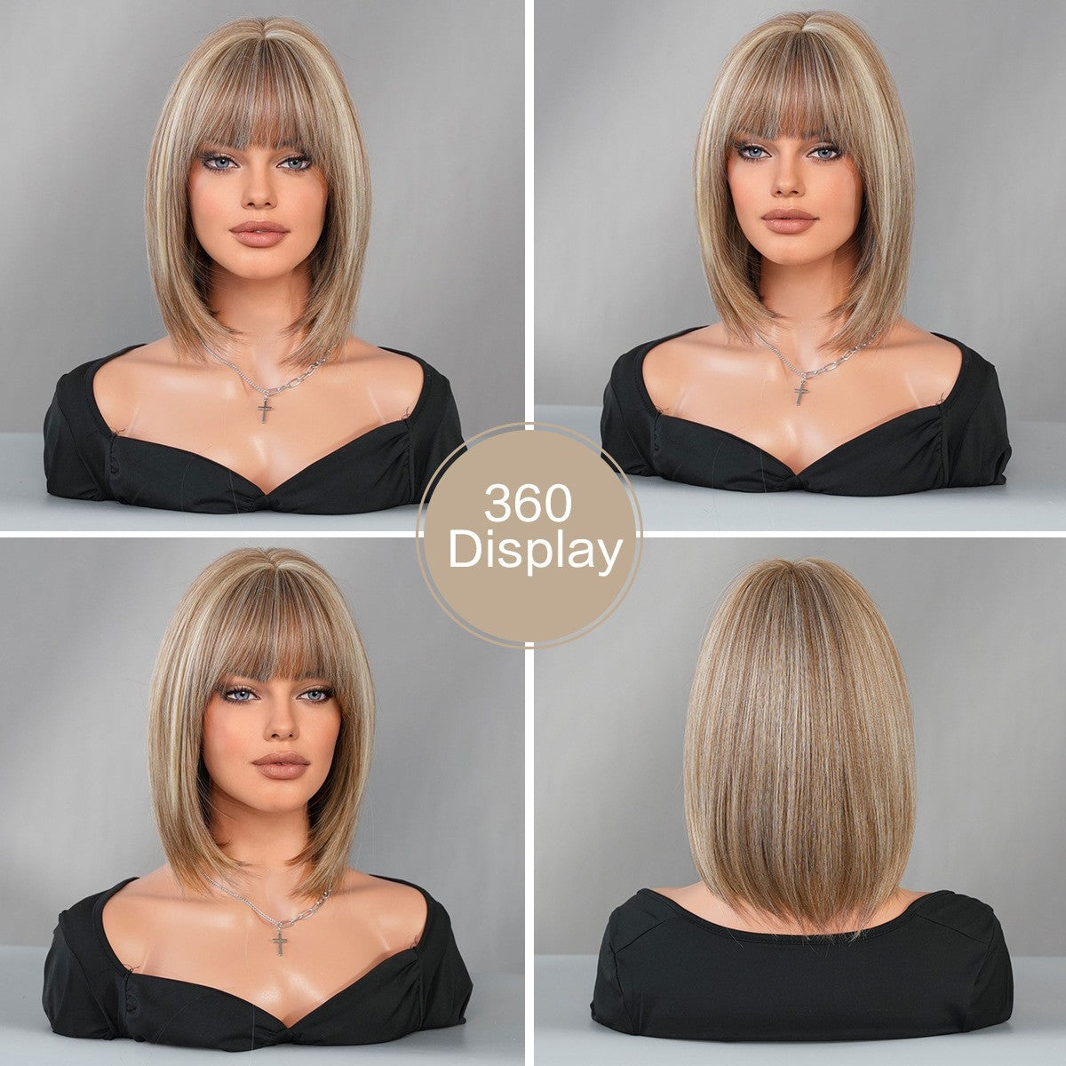Tea Brown Ombre Bob Wig