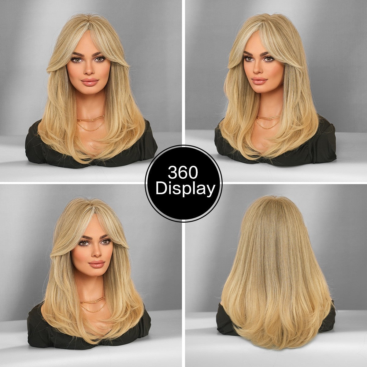 Ash Blonde Layered Wavy Wig