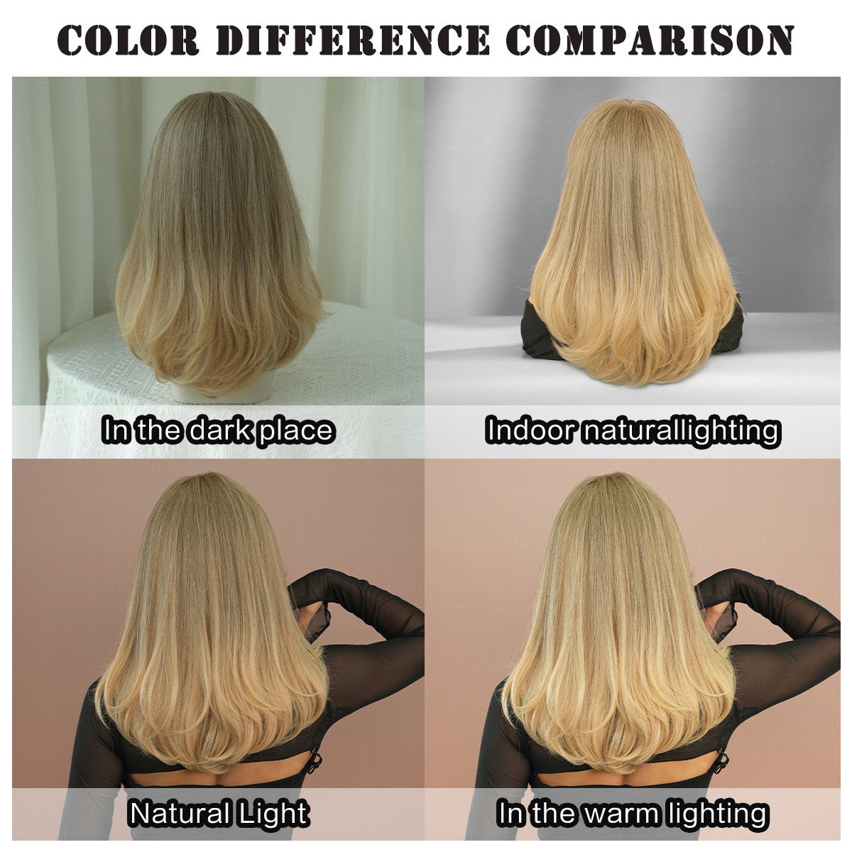 Ash Blonde Layered Wavy Wig