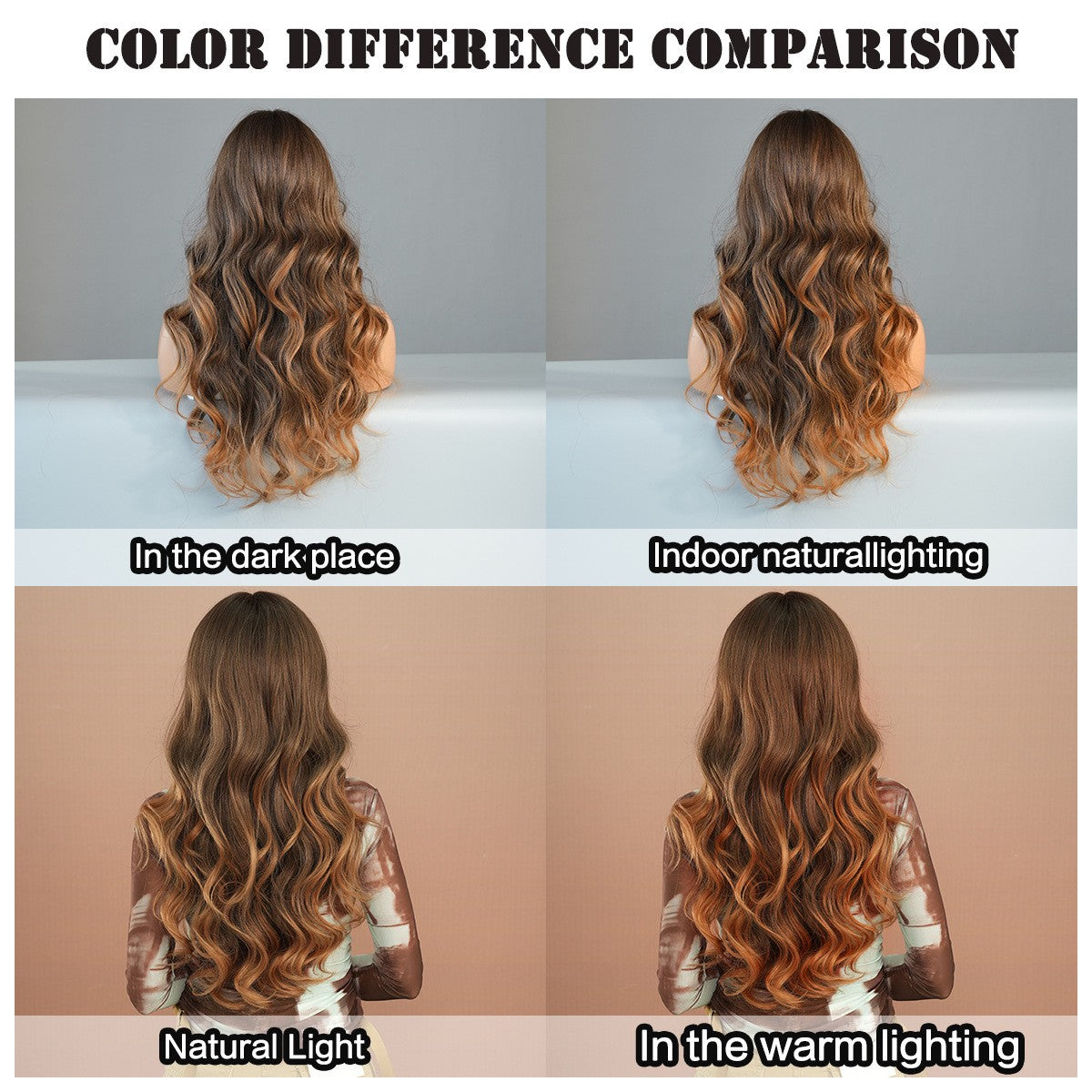 Warm Brown Ombre Wavy Lace Wig