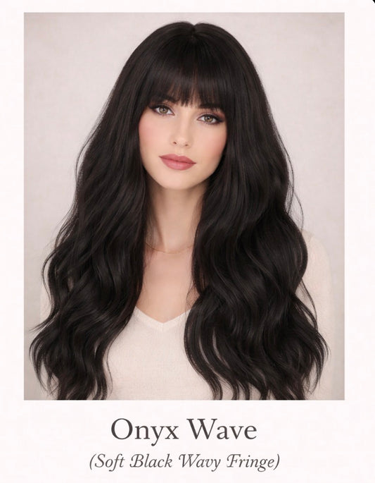 Onyx Wave
-Soft Black Wavy

-The Soft Fringe Collection