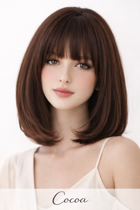 The Soft Fringe Bob Collection- Cocoa