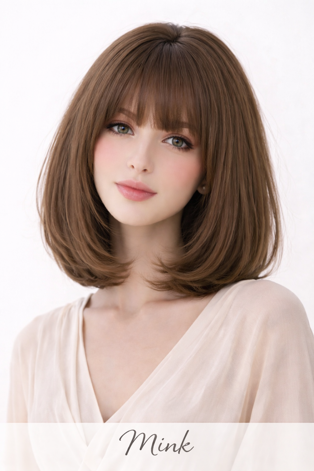 The Soft Fringe Bob Collection- Mink