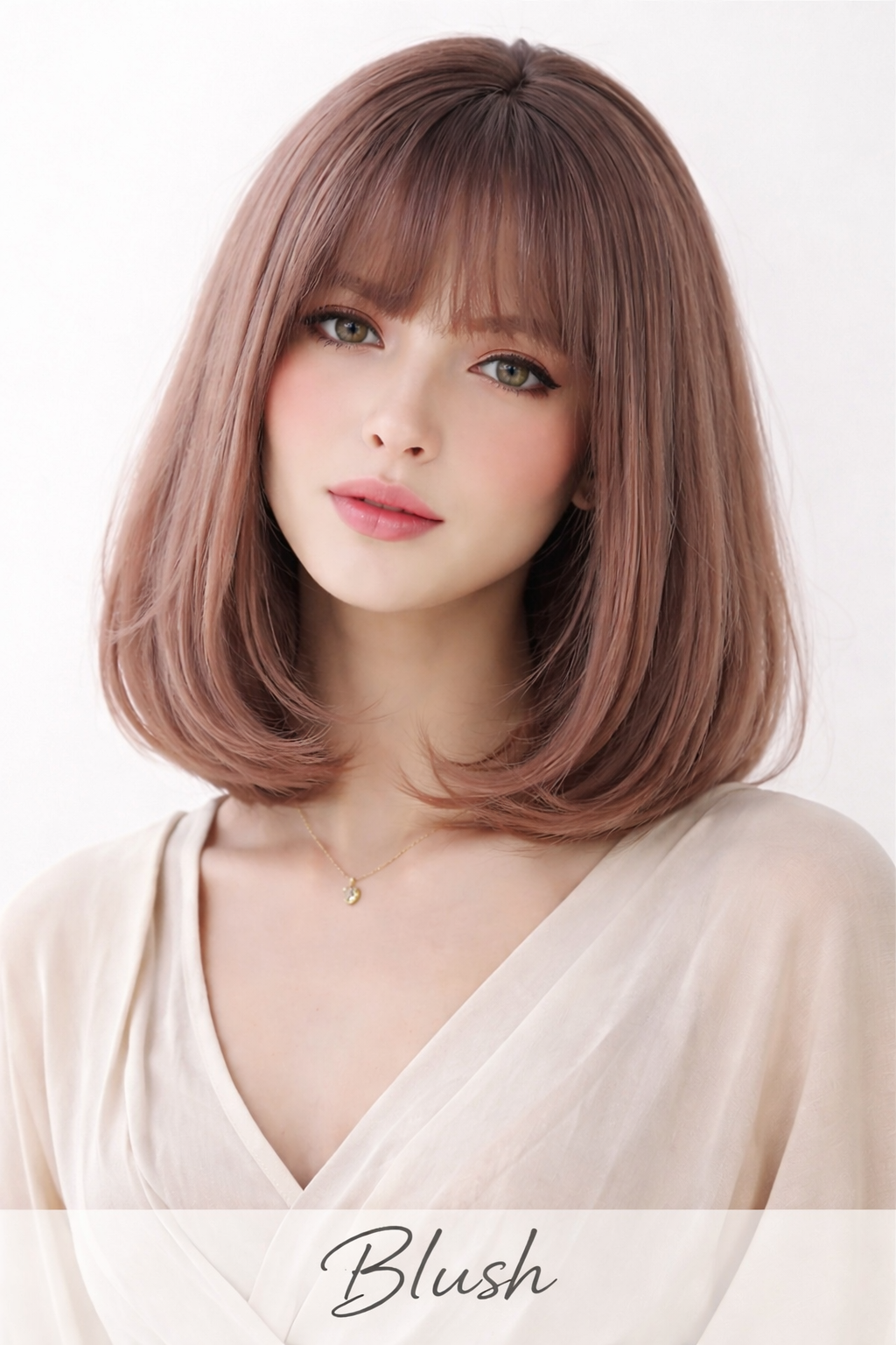 The Soft Fringe Bob Collection -Blush