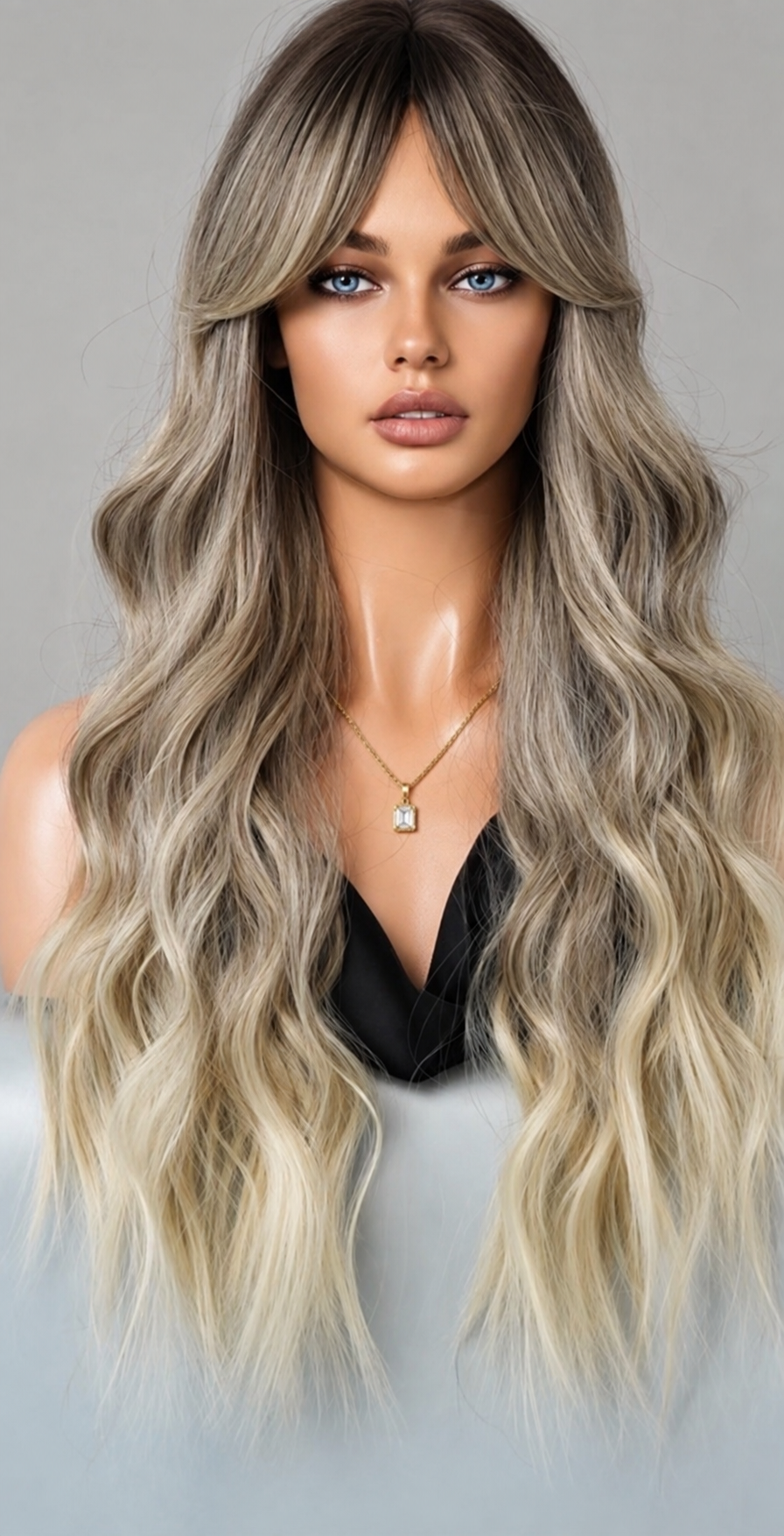 Light Brown\Blonde Beach Wave Wig