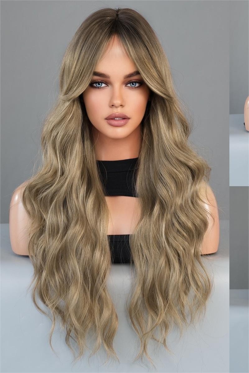 Gradient Blonde Wavy Wig- Gold