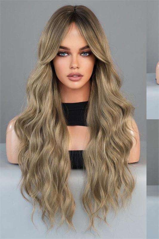 Gradient Blonde Wavy Wig- Gold
